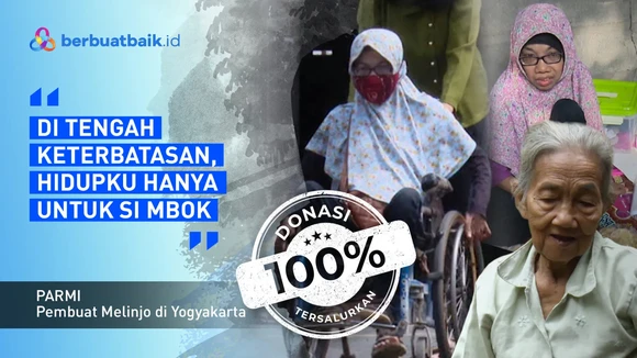 Di Atas Kursi Roda, Parmi Menumbuk Melinjo untuk Berjuang Hidup Bersama Ibu