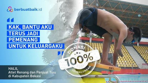 Halil, Atlet Renang Disabilitas Berjuang Hidup dari Berjualan Tisu