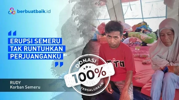 Harapan Tertimbun Erupsi Semeru, Bantu Rudy Menyambung Hidup