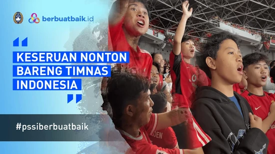 Keseruan Anak-anak SMP Rumah Pendidikan Islam Nonton Bareng Timnas Indonesia