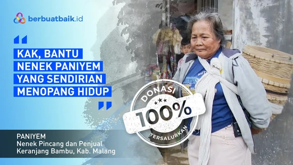 Langkah Tegar Paniyem yang Pincang Menganyam Hidup dari Keranjang Bambu