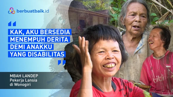 Mbah Landep Jual Temulawak dan Makan Tiwul agar Anak-anak Disabilitasnya Hidup Layak