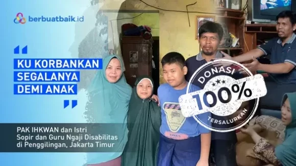 Pengorbanan Guru Ngaji Bertangan Satu Rawat Buah Hati dengan Autis, Buta dan Kelainan Darah