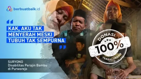 Perajin Bambu Ini Tak Menyerah Meski Tubuh Tak Sempurna karena Disabilitas Daksa
