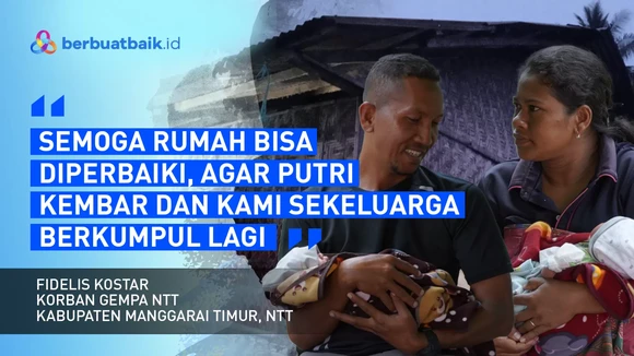 Rumah Nyaris Rubuh pascagempa, Fidelis Masih Memegang Harapan Tipis Kehidupan Membaik