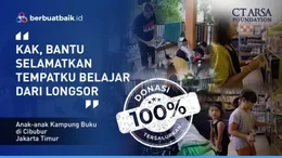 Anak Ojol hingga Tukang Batagor Cari Ilmu di Kampung Buku yang Rawan Longsor