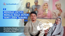 Bantu Pernikahan Massal Tuna Netra untuk Sakinah, Mawadah, Warahmah