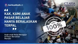 Biarlah Hiruk Pikuk Pasar Jadi Saksi Anak-anak Belajar Raih Mimpi