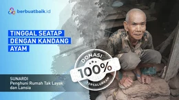 Cerita Sedih Kakek Sebatang Kara Tinggal di Gubuk Hampir Roboh