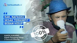 Di Tengah Sesaknya Napas, Kakek Sukarno berjuang Hidupi 2 Cucu dari Memulung