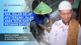 Kakek Tuna Netra Pemecah Batu Hidupi Banyak Anak Asuh Yatim Piatu