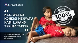 Kembar Siam dengan Perut Menyatu, Syafaat dan Hidayah Tetap Tegar Terima Takdir
