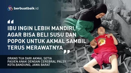 Mengalami Cerebral Palsy, Putra Pedagang Baso Mercon Ini Perlu Perawatan Seumur Hidup