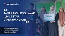 Minim Alat Belajar dan Buku, Santri Korban Banjir Bali Tetap Semangat