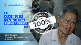 Nestapa Hidup Kakek Rasim Bergantung dari Kayuhan Gerobak Becak Tua