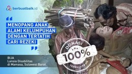 Pilunya Hidup Ayah Disabilitas Pejual Kayu Bakar Jaga Anak Lumpuh Seorang Diri