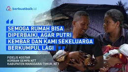 Rumah Nyaris Rubuh pascagempa, Fidelis Masih Memegang Harapan Tipis Kehidupan Membaik