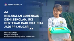 Sambil Jual Gorengan Tiap Pagi, Uci Ingin Sekolah hingga jadi Pramugari