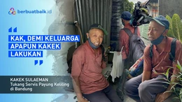 Sedihnya Kakek Tukang Servis Payung Keliling Cuma Tidur di Musala hingga Derita Hernia