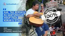 Senandung Hidup Loper Koran Tuna Daksa Tak Menyerah Beri Les Gitar Keliling