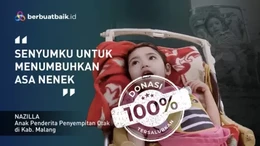 Senyum Tegar Nazila, Bocah Yatim Piatu Alami Penyempitan Otak
