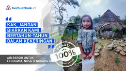Sering Kekeringan, Anak-anak Lelogama NTT Jalan 4 Km Cari Air Bersih