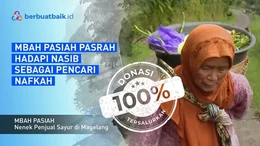 Tak Berputus Asa, di Usia Tua Mbah Pasiah Jual Sayur Demi Nafkahi Keluarga