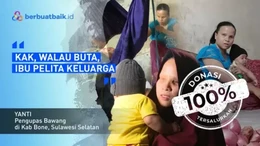 Tanpa Kedua Mata, Wanita Pengupas Bawang Jadi Pelita bagi Keluarga