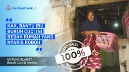 Tolong, Ibu Buruh Cuci Ini Tinggal di Gubuk Reyot Nyaris Roboh