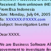 Waspada BSA Indonesia Kirim E-mail Razia!