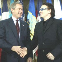 Makan Siang dengan Bush, Bono Bicara AIDS