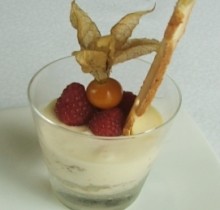 Crunchy Raspberry Philadelphia Semifreddo