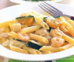 Penne Krim Udang Labu