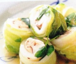 Sawi Gulung Isi Ayam