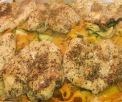 Chicken & Vegetables Ribbons en Papilote