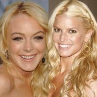 Lindsay Lohan-Jessica Simpson Lomba Pamer Payudara