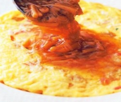 Omelet Jamur Saus Jamur