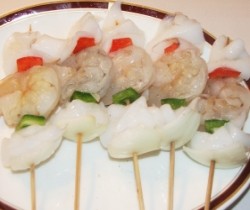 Seafood with Pineapple Soy Glaze