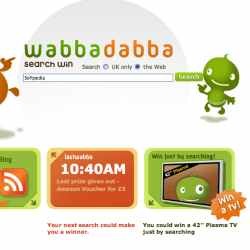 Wabbadabba, Mesin Pencari Berhadiah Plasma TV