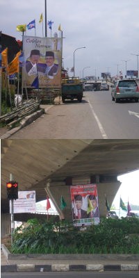 Jalanan di Bandung Disesaki Baliho dan Poster Cagub Jabar