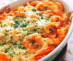 Spaghetti Panggang Krim Udang