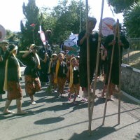 Engrang, Kuda Lumping dan Bebegig Ikut Pawai