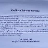 Manifesto dari Masyarakat Peduli Babakan Siliwangi