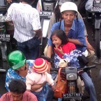 Pemudik Bermotor Dilarang Bonceng Anak
