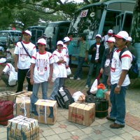 Pekerja Bangunan Mudik Bareng dengan 140 Bus 