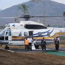 Mega Datang Pakai Heli ke Nagreg, Arus Lalu Lintas Tersendat