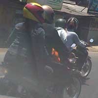 Ribuan Biker Serbu Tuban, Terminal Bus Melompong 