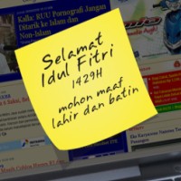 Selamat Idul Fitri, Mohon Maaf Lahir Batin