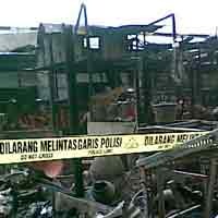 Terbakarnya Pasar Kembang Bratang Karena Kecelakaan