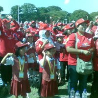 Cuci Tangan Pakai Sabun Sedunia, Gasibu Jadi Lautan Merah Putih